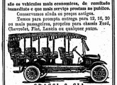 Mais um anúncio de jornal do final da década de 20, mostrando a sobrevivência dos velhos "auto-bondes" (os ainda populares "mamãe-me-leva"), então também disponíveis para "chassis Chevrolet, Fiat, Lancia ou qualquer outro".