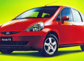 O moderno e criativo Honda Fit, lançado em abril de 2003.