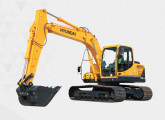 Escavadeira R140-9SB, o menor dos três modelos nacionalizados pela Hyundai.