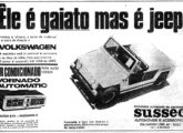 Outra publicidade da concessionária Sussec, do mesmo ano; note que, dois ou trêa anos depois, a própria Sussec assumiria a fabricação do carro (fonte: Jorge A. Ferreira Jr.).