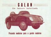 Carro infantil Galan em material publicitário distribuído no V Salão do Automóvel, em 1966.