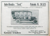 Propaganda Grassi de 1924, divulgando seus "auto-bondes" com capacidade para 12, 16 e 20 passageiros (fonte: Jorge A. Ferreira Jr.).