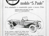 Propaganda Grassi de junho de 1926 como representante para São Paulo dos automóveis italianos Lancia.