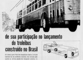 Propaganda da Pirelli, também de maio de 1958, registrando sua participação na construção do novo trólebus (fonte: Marco Brandemarte).