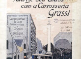 A grande variedade de tipos de carroceria disponibilizada pela Grassi fica patente nesta publicidade estampada na capa da revista Automobilismo em janeiro de 1928.