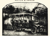 Publicidade de 1928 anunciando a linha de ônibus de Mello & Irmão, que ligava o subúrbio carioca de Santa Cruz à praia de Sepetiba; no verão a empresa oferecia "assignatura para banhistas" (fonte: Marcelo Prazs).
