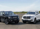 Haval H9 e picape Proer P30, ambos a combustão e compartilhando chassi - os dois outros modelos montados no Brasil pela GWM.