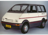 BR-Van, minivan construída a partir do BR-800, mostrada na VI Brasil Transpo.
