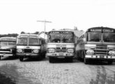 Frota da empresa Floresta, de Canela (RS), com três ônibus encarroçados pela Eliziário e, ao centro da foto, um LP da Hennemann (fonte: portal onibusbrasil).