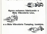 Os quatro modelos de rolos compactadores rebocáveis produzidos em 1966.
