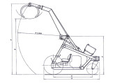 Esquema estrutural das carregadeiras Implanor; no desenho, o modelo SC 600.