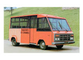 Segunda geração do Microbus Invel, com as cores do transporte público de Porto Alegre, cidade onde chegou a responder por 1/4 da frota do serviço de lotação.