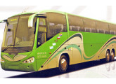 Irizar Novo Century, lançado em 2005, aqui na versão 390 (14,00 m de comprimento e 3,90 m de altura) para chassis de três eixos.