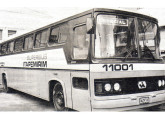Superbus, ônibus de dois eixos com chassi Mercedes-Benz e carroceria fabricada pela Itapemirim em 1982 (fonte: Transporte Moderno).