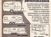 Publicidade de 1975 apresentando a linha de veículos da Itapoã; note o modelo Mobil-Home – primeiro motor-home brasileiro –, ainda utilizando elementos do micro Marcopolo Júnior.
