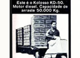 No final de 1973 a Icovel apresentou seu rebocador pesado a diesel Kolosso KD-50.