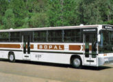 Minuano sobre chassi Mercedes-Benz OH-1517 fornecido para a Sopal, operadora de Porto Alegre (RS); a imagem foi retirada de material publicitário do fabricante.