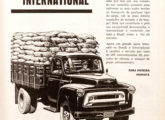 Última geração International montada no Brasil, em publicidade de março de 1957; no ano seguinte seria lançado o primeiro modelo nacional.
