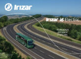 Publicidade institucional de novembro de 2025 ilustrada por um Irizar i6 Electric - modelo montado sobre chassi elétrico chinês Zhong Tong para um operador chileno e disponibilizado para o restante da América Latina.
