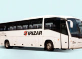 Irizar Century 2008; note a incomum montagem dos faróis, sem a lente protetora típica da marca desde seu primeiro modelo nacional (fonte: Revista Abrati). 