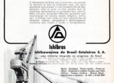 Publicidade de março de 1966 divulgando os guindastes navais e portuários da Ishikawajima do Brasil.