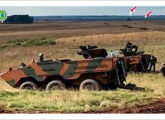 Dois blindados Guarani durante a Operação Arandú - exercício militar combinado entre Brasil e Argentina, realizado em novembro de 2020 em Rosário do Sul (RS) (fonte: Jorge A. Ferreira Jr.).