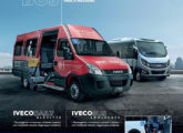 Os dois modelos para transporte de passageiros oferecidos pela Iveco em publicidade de 2018 (fonte: Jorge A. Ferreira Jr.).