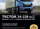 Publicidade de agosto de 2025 festejando a conquista do prêmio Campeão de Revenda 2025 pelo caminhão Tector 24-320 6x2; esta foi a primeira vez que a marca obteve a distinção.