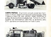 Esta publicidade, de janeiro de 1975, mostra os dois caminhões Jamy preparados para a Aeronáutica: limpa-pistas e bombeiro Pioneiro I.