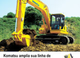 Propaganda de lançamento da escavadeira hidráulica PC160, publicada em 2013 (fonte: Jorge A. Ferreira Jr.).