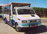 À carroceria montada sobre chassi ou chassi-cabine (aqui Iveco Daily) chamou "trolley". 