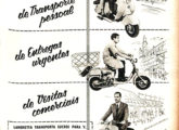 Desde o início a Lambretta procurou difundir o uso de sua motoneta em atividades comerciais e de serviços, como mostra este anúncio de novembro de 1956.