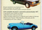 A réplica MGA e o kit de transformação "Opala 92" são os temas deste anúncio de abril de 1992.