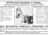 Propaganda Madal de julho de 1970 para seu implemento retro-escavadeira para tratores agrícolas.