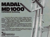 Do mês seguinte é esta propaganda da maior empilhadeira da linha - MD1000, para 10,0 t.