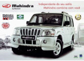 Capa de folder publicitário para o utilitário Mahindra; note no canto inferior direito o logo da Zona Franca de Manaus, onde o carro era montado (fonte: Jorge A. Ferreira Jr.).