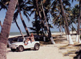Malibuggy em Muriú, Natal, em postal retratando quatro praias do Rio Grande do Norte.