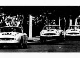 Três Malzoni chegaram em primeiro no V Circuito de Piracicaba, em 1965; ao volante, a partir da esquerda, Marinho, Eduardo Scuracchio e Chico Lameirão (fonte: Paulo Roberto Steindoff / rinomalzoni). 