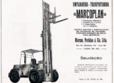 Empilhadeiras Marcoplan em propaganda de dezembro de 1968 (fonte: Jorge A. Ferreira Jr.).