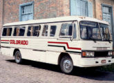 Marcopolo II em sua forma mais básica - sobre chassi Mercedes-Benz LP curto; o ônibus pertenceu à Colorado Transportes Coletivos, de Itaiópolis (SC) (fonte: Márcio Fabian de Oliveira / egonbus).