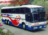 Mais um folder para o HD Paradiso em chassi Scania K 112, este ilustrado por ônibus fornecido para a empresa paulistana Benelli Turismo.