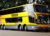 Paradiso 1800 DD de 2011 sobre chassi Scania K 420 IB, da Viação Itapemirim - configuração pouco comum na frota da operadora (foto: Fábio Lima / revistaportaldoonibus).