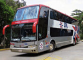 1800 DD G6 em chassi Volvo B12R da empresa paraguaia Sol del Paraguay, então em viagem para São Paulo em 2018 (foto: Guilherme Estevan / onibusbrasil).