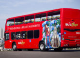 O mesmo ônibus em vista ¾ traseira (fonte: Jorge A. Ferreira Jr.).