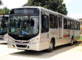 Ônibus semelhante da mesma empresa alagoana, mostrando as portas para embarque em nível do lado oposto (foto: Marcos Lisboa / onibusbrasil).