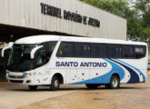 Um Viaggio 1050 sobre chassi OF-1721 do Expresso Santo Antônio, de Serrinha (BA), partindo da Estação Rodoviária de Juazeiro (foto: João Victor / onibusbrasil).