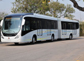 Viale BRT articulado, ônibus para corredores integrados com design premiado em 2014.
