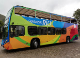 Ônibus de dois pisos utilizado no Rio de Janeiro (RJ), a partir de agosto de 2016, em tours panorâmicos pela Cidade.