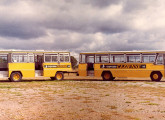 Romeu-e-Julieta: improvisação gaúcha de transporte de maior capacidade, criação conjunta da Marcopolo e Randon; na foto, um conjunto para o Expresso Caxiense, de Caxias do Sul (RS).   