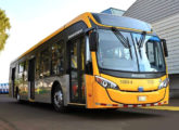 Um dos quatro GranMetro low entry com chassi Volkswagen 18.280 OT LE adquiridos em 2017 pela operadora TCB, de Brasília (DF).